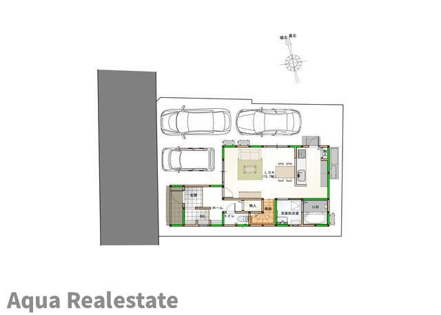 オール電化デザイナーズハウス高松市太田下町②の収納|明るい玄関です