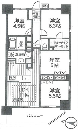 【間取り】 | プレシス所沢元町