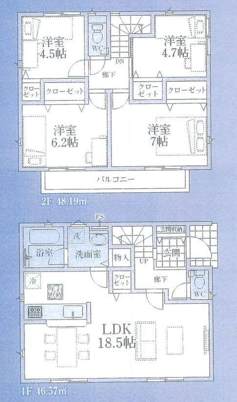 CRADLE GARDEN 所沢市下富第３　全３棟の間取り