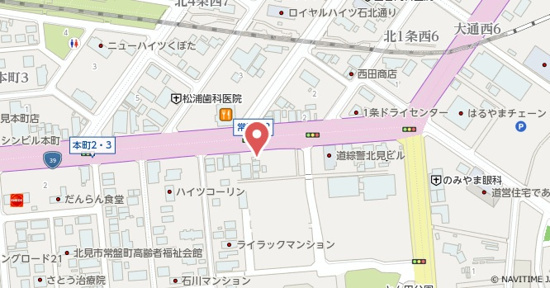 【地図】 | 北見市常磐町２丁目２７２番外１筆　売地