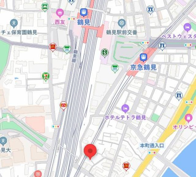 キュロコ横浜鶴見の地図
