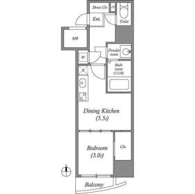 SERENiTE本町refletの間取り