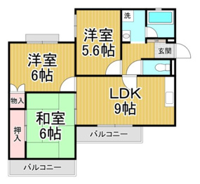 リアライズ新甲陽2の間取り