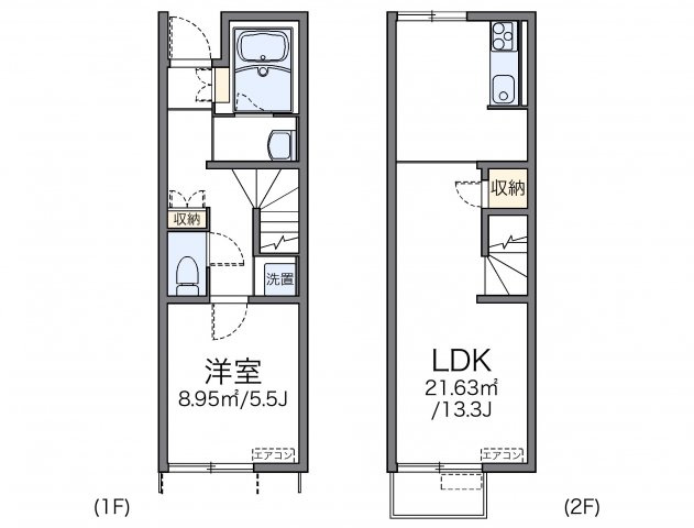 レオネクストクレール住吉Ⅱの間取り