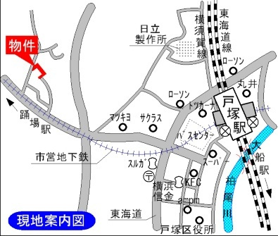 メゾン　ラフィーヌの地図|戸塚駅　踊場駅徒歩圏内