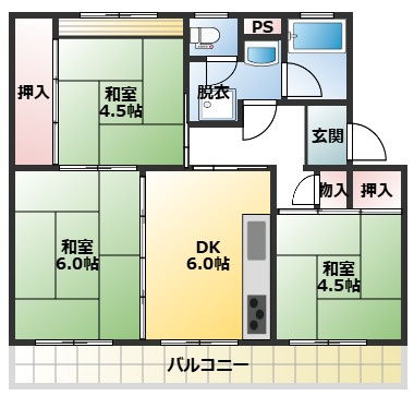 【間取り】 | 釈尊寺第一住宅
