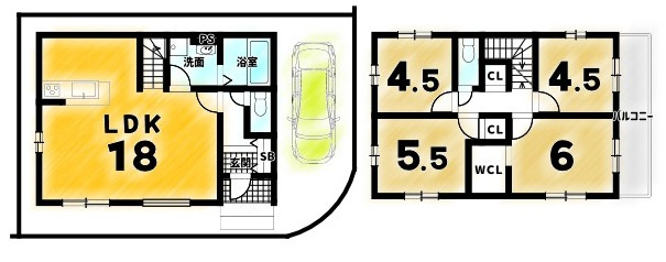 桃山与五郎町の間取り