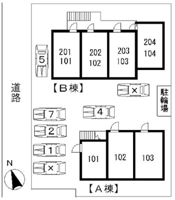 【駐車場】 | きんもくせいハイムＢ棟