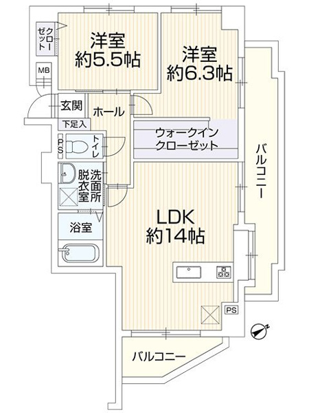 【間取り】 | エスポワール南福岡☆仲介手数料無料☆