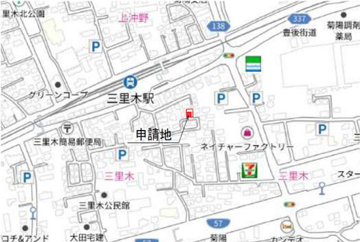 よかタウン／菊池郡菊陽町津久礼１２期／１号棟の地図