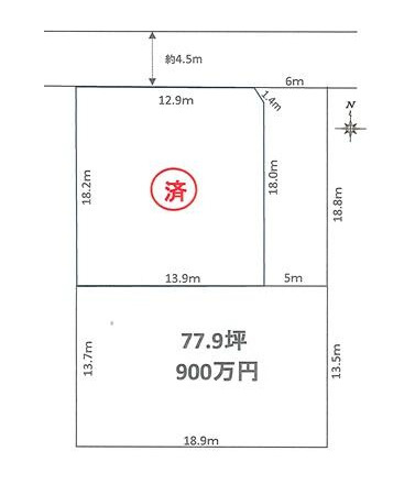 船木 国領　売土地の区画図