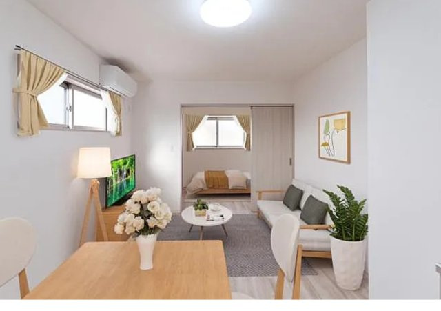 堺市美原区　1棟収益アパートの居間・リビング