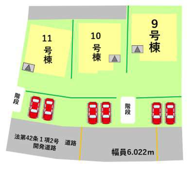 よかタウン／菊池郡大津町森1期／10号棟の区画図