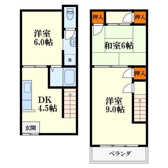 【間取り】 | 旭第2ハイツ