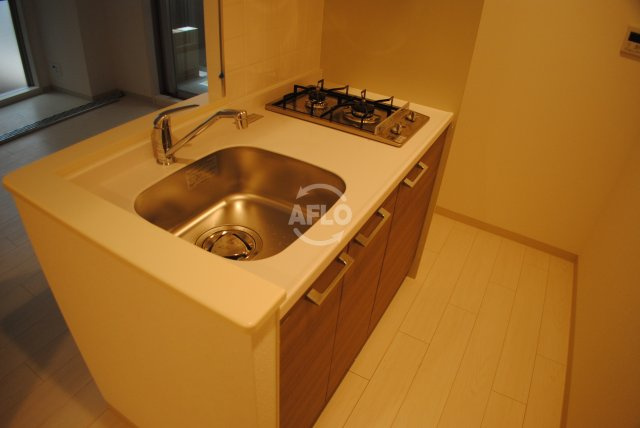 プレサンス心斎橋ラヴィのキッチン|プレサンス心斎橋ラヴィ　ガス2口コンロシステムキッチン