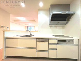 シンプルなデザインと使いやすさを兼ね備えた対面式システムキッチンは、効率的な作業スペースを提供し、家族やゲストとのコミュニケーションを促進します。