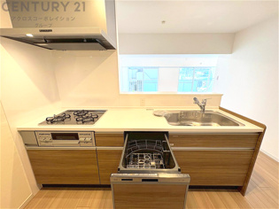 シンプルなデザインと使いやすさを兼ね備えた対面式システムキッチンは、効率的な作業スペースを提供し、家族やゲストとのコミュニケーションを促進します。