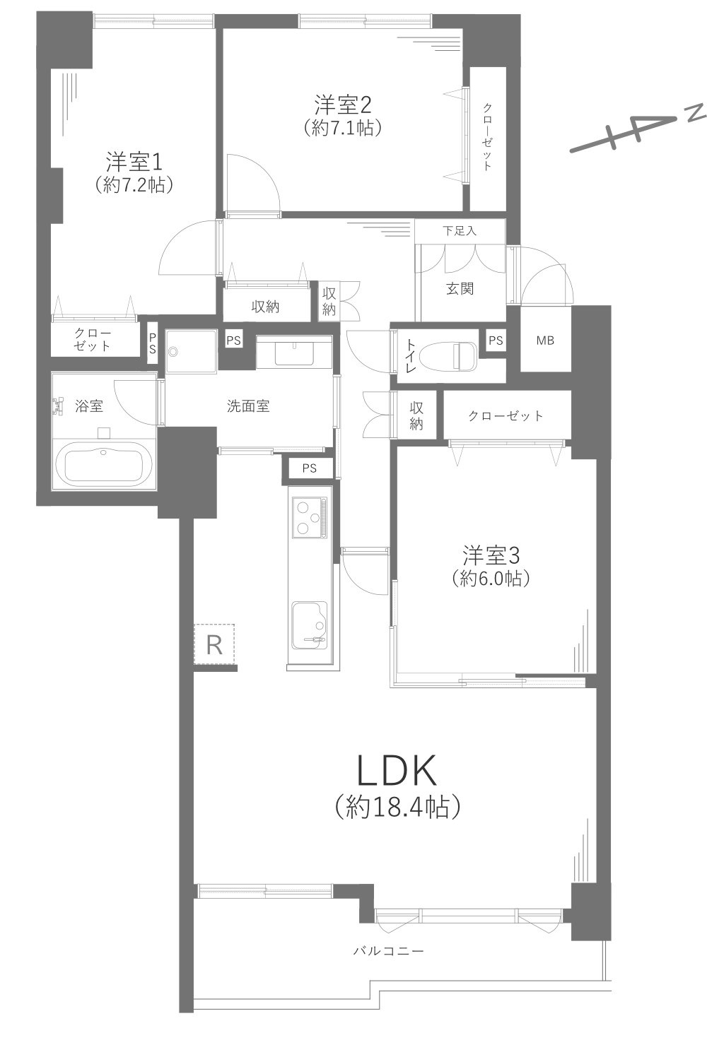ルネ戸塚弥生台の間取り