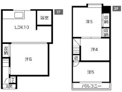 野村中町7丁目貸家の間取り