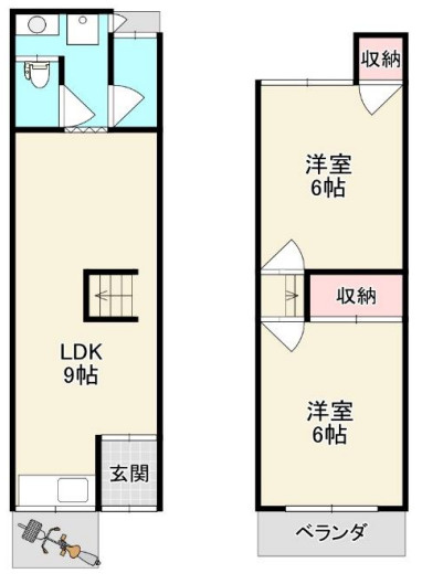 枚方市東山1丁目貸家の間取り
