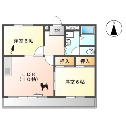 【間取り】 | マーブルパレスⅡ