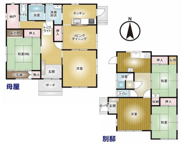 前橋市昭和町平家一戸建ての間取り