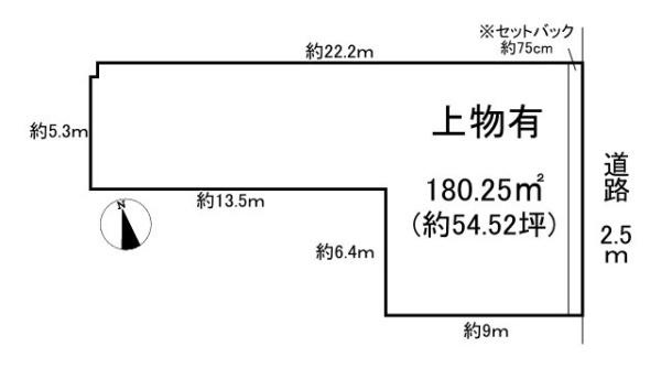橿原市曽我町の売地の土地図