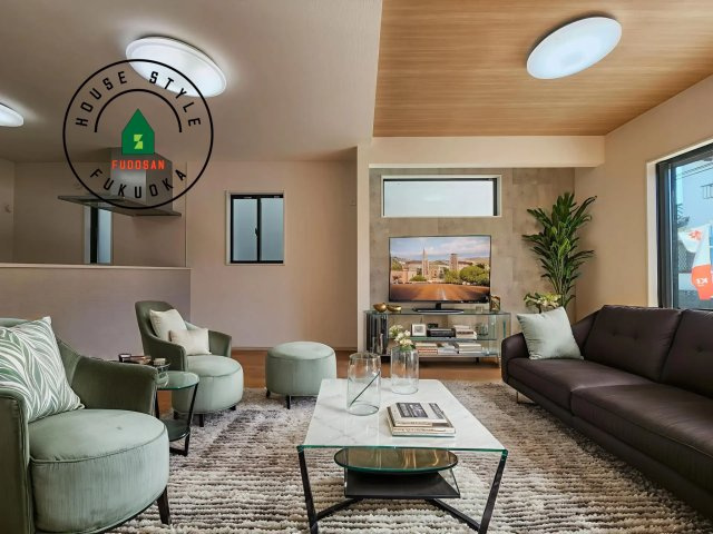 糸島市潤3丁目第3-5棟（3号棟）　の居間・リビング|多くの時間を過すことになるリビングだからこそ、いつも穏やかな空間・解放感が味わえ毎日が充実します。