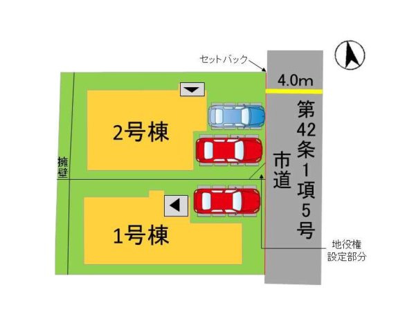 福岡市城南区梅林3丁目第2-2棟(2号棟)の区画図|配置図(2号棟)