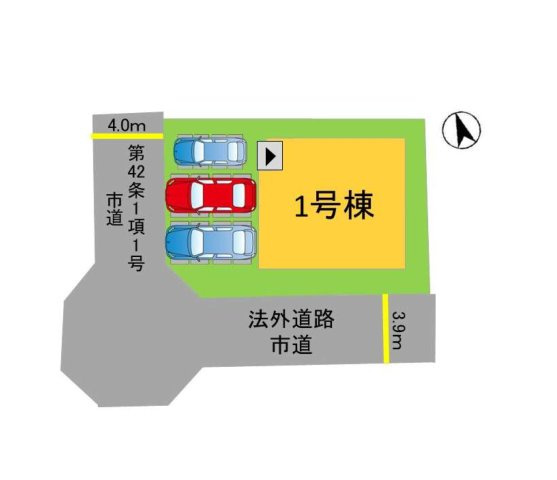 春日市惣利4丁目第1-1棟（1号棟）の区画図|配置図（1号棟）