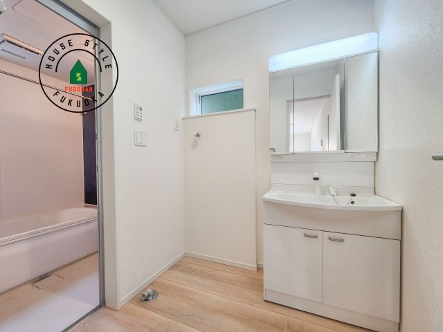 大野城市大城3丁目第9-2棟（2号棟）の脱衣所|脱衣所、洗面所は小さなプライベートスペース。歯磨き、洗顔と毎日施す個人空間。