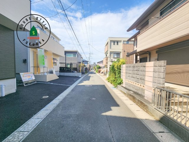 大野城市大城3丁目第9-2棟（2号棟）の前面道路含む現地写真|前面道路です。
