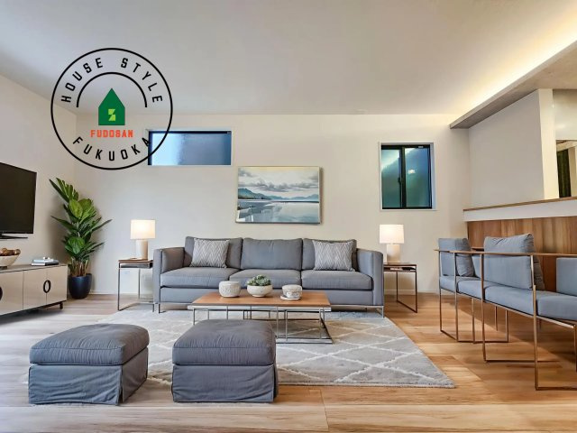 福岡市東区香住ケ丘5丁目第1-3棟（3号棟）の居間・リビング|明るく開放的なリビングダイニングは豊かな陽光が注ぎ込み、やすらぎの空間を演出してくれます。ご家族で楽しいひとときをお過ごし下さい。※家具はCGを合成したものです。