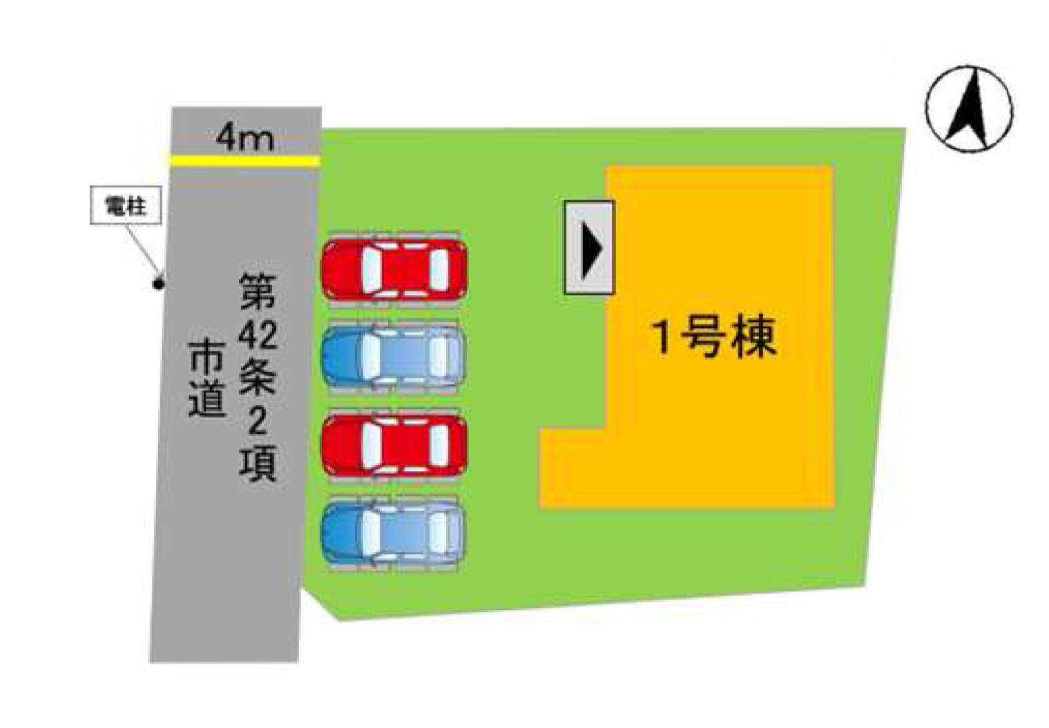 糟屋郡志免町大字吉原第3-1棟（1号棟）の区画図|配置図（1号棟）