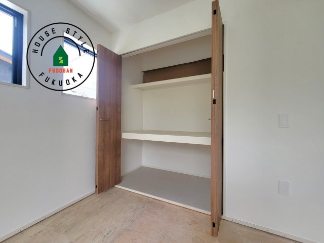 福岡市城南区西片江2丁目第1-2棟（2号棟）の内観：施工例|大きなスペースがあり、収納には困りません。