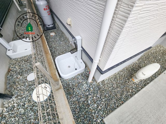 古賀市花見南2丁目第5-2棟(2号棟）の庭|お庭で自由な時間を過ごせます。