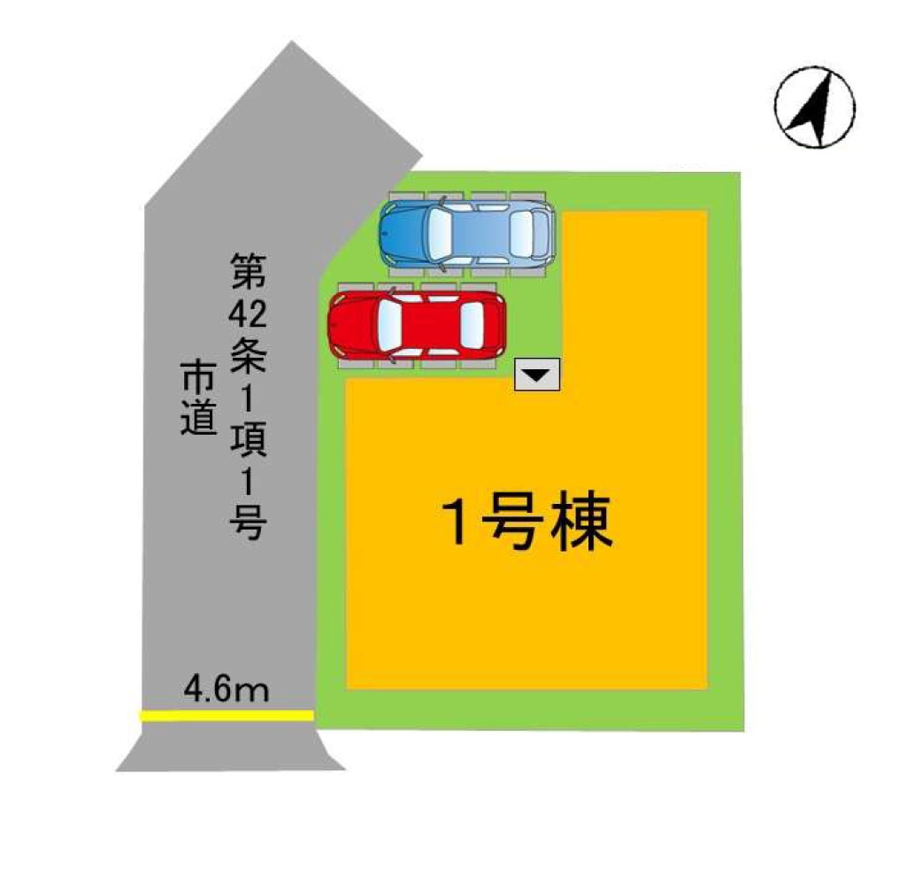糸島市板持第1-1棟(1号棟)の区画図|配置図(1号棟)