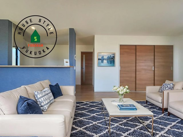 糸島市志摩師吉第8-3棟(2号棟)の居間・リビング|多くの時間を過すことになるリビングだからこそ、いつも穏やかな空間・解放感が味わえ毎日が充実します。