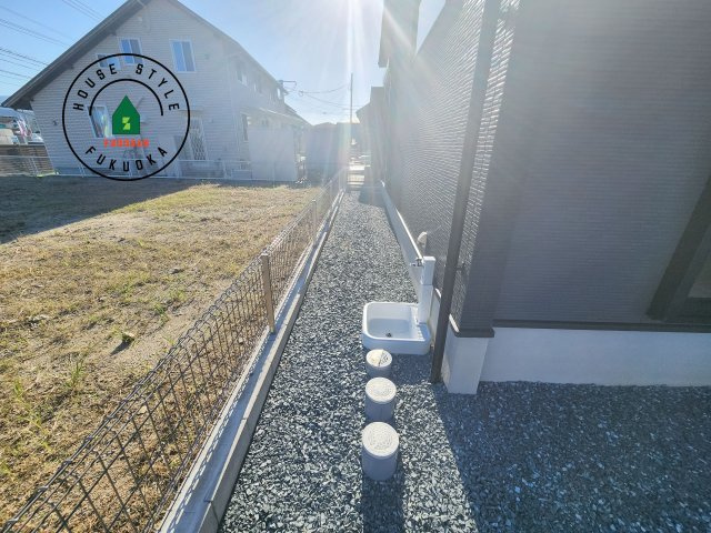 糸島市志摩師吉第8-3棟(2号棟)の庭|お庭で自由な時間を過ごせます。