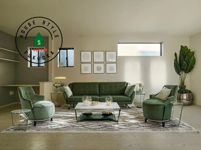 糸島市志摩師吉第8-3棟(6号棟)の居間・リビング|多くの時間を過すことになるリビングだからこそ、いつも穏やかな空間・解放感が味わえ毎日が充実します。