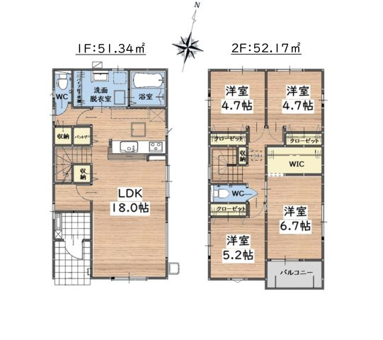 福岡市南区寺塚1丁目第1-3棟（2号棟）の区画図|配置図（2号棟）