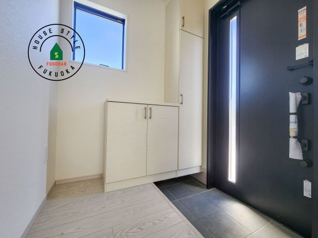 福岡市東区美和台4丁目第2-2棟（1号棟）の防犯設備|二重ロックでしっかり防犯対策ができます。