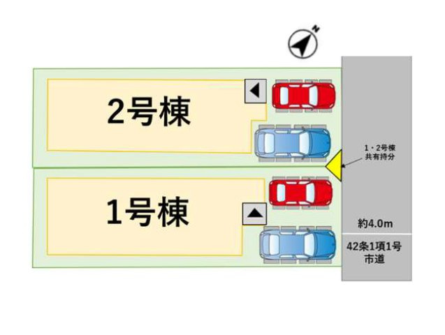 福岡市南区弥永2丁目第2-2棟（1号棟）の区画図|配置図(1号棟)