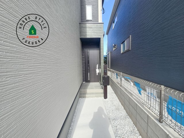 福岡市南区皿山4丁目第3-2棟（1号棟）の外観：施工例|おでかけの時も帰った時も、「我が家」を最初に感じでもらえる素敵な空間に。