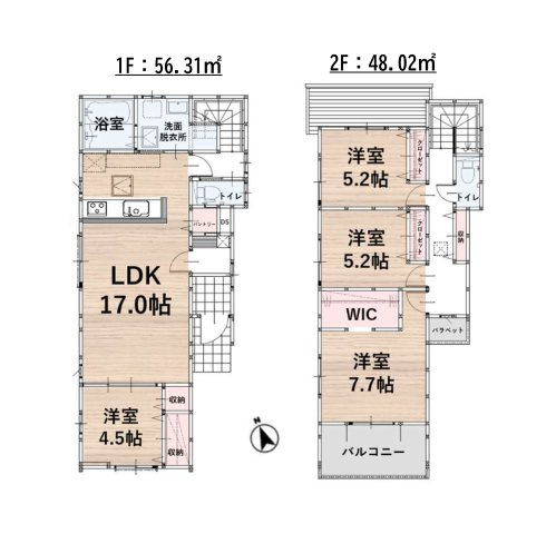 福岡市南区皿山4丁目第3-2棟（1号棟）の区画図|配置図（1号棟）