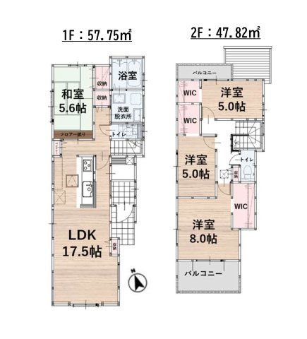 福岡市南区皿山4丁目第3-2棟（2号棟）の区画図|配置図（2号棟）