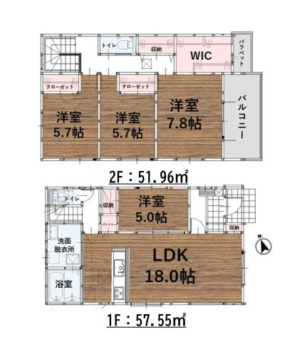福岡市城南区堤1丁目第3-2棟（2号棟）の区画図|配置図（2号棟）
