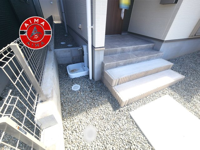糸島市前原中央3丁目第1-3棟（2号棟）の外観|お庭で自由な時間を過ごせます。