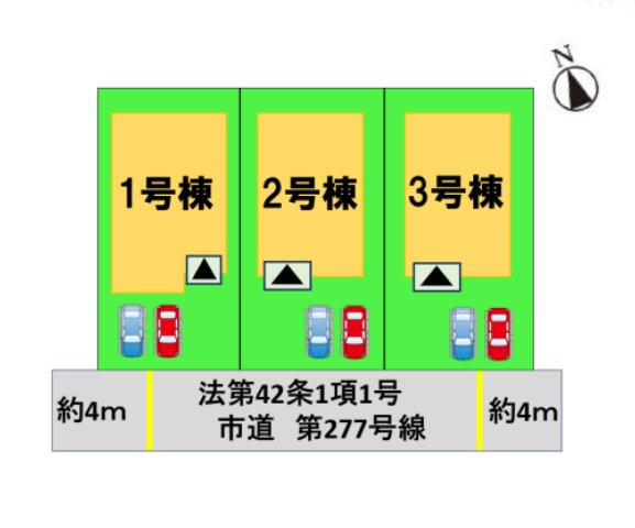 春日市弥生7丁目第1-3棟(2号棟)の区画図|配置図(2号棟)
