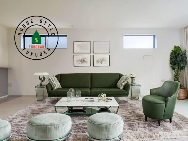 福岡市南区柏原6丁目第1-3棟（3号棟）の居間・リビング|明るく開放的なリビングダイニングは豊かな陽光が注ぎ込み、やすらぎの空間を演出してくれます。ご家族で楽しいひとときをお過ごし下さい。※家具はCGを合成したものです。